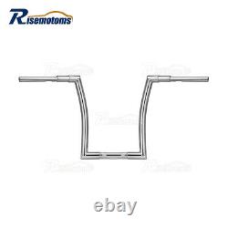 Fit Harley Road Glide 2015-21 Chrome 14 Fat Ape Hanger 1-1/2'' Z-Bar Handlebars