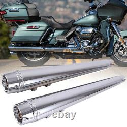 For Harley Bagger Touring Models DNA 4 Megaphone Slip-On Mufflers Exhaust 95-16