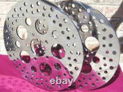 For Harley Round Oem Polished Circular Front Brake Rotor Pair Touring Bagger