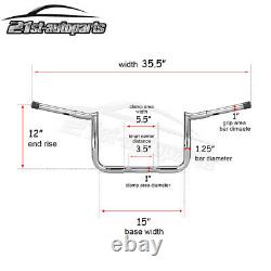 For Harley Street Electra Glide Chrome 12 Meathook Handlebar APE Hanger Bars