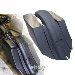 GFRP Stretched SaddleBags Rear Fender Fit For Harley Touring Glide Baggers 14-Up