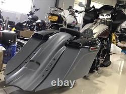 GFRP Stretched SaddleBags Rear Fender For Harley Road Glide King Baggers 2014-Up