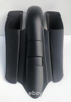 GFRP Stretched Saddle Bags Rear Fender Long Tail For Harley Touring Bagger 14-23