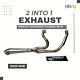 GNARLY 2-Into-1 Exhaust System for Harley-Davidson Touring Bagger 1996-2016