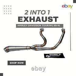 GNARLY 2-Into-1 Exhaust System for Harley-Davidson Touring Bagger 1996-2016