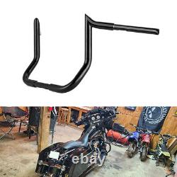 Gloss Black 10 Rise Ape Monkey Bagger Bar Handlebars For Harley Touring Batwing