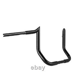 Gloss Black 10 Rise Ape Monkey Bagger Bar Handlebars For Harley Touring Batwing