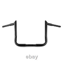 Gloss Black 10 Rise Ape Monkey Bagger Bar Handlebars For Harley Touring Batwing