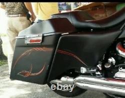 HARLEY DAVIDSON SIDE COVERS FOR STRETCHED SADDLEBAGS TOURING 96-2013 bagger