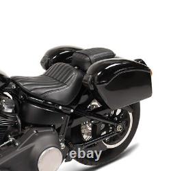 Hard saddlebags Nebraska 12l for Harley Davidson Dyna Street Bob/ Wide Glide