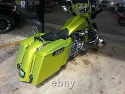 Harley 6 Extended Stretched Saddlebags withLids Softail & Touring Bagger Bikes