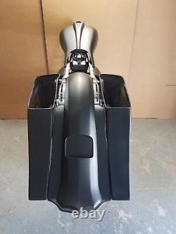 Harley 7 stretched saddlebag and rear fender for touring baggers 2014-2018 FLH
