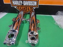 Harley Davidson 00-13 BAGGER's PAIR OEM CHROMED DUAL DISC LOWER FORK LEGS