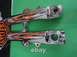Harley Davidson 00-13 BAGGER's PAIR OEM CHROMED DUAL DISC LOWER FORK LEGS