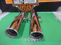 Harley Davidson 00-13 BAGGER's PAIR OEM CHROMED DUAL DISC LOWER FORK LEGS