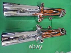 Harley Davidson 00-13 BAGGER's PAIR OEM CHROMED DUAL DISC LOWER FORK LEGS