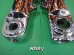Harley Davidson 00-13 BAGGER's PAIR OEM CHROMED DUAL DISC LOWER FORK LEGS