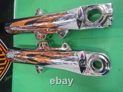 Harley Davidson 00-13 BAGGER's PAIR OEM CHROMED DUAL DISC LOWER FORK LEGS