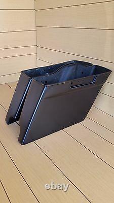 Harley Davidson 4 Extended Stretched Saddlebags Dual Cut Out Touring Bagger