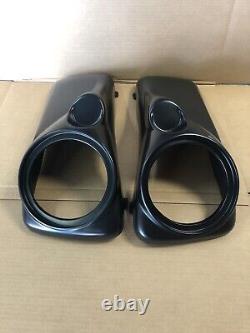 Harley Davidson 8 Inch Speaker Lids With Tweeter For Touring Bikes 97-13 Baggers