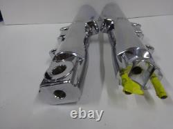 Harley Davidson BAGGER Dual Disc Chrome GENUINE OEM 00-L Fork Slider Legs
