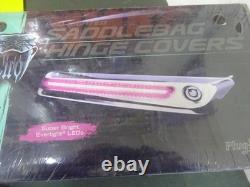 Harley Davidson BAGGER RPL SADDLEBAG CHROME HINGE WithSMOKE LENS LED LIGHTS