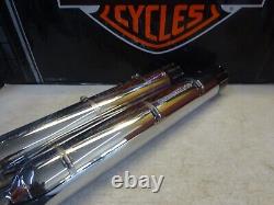 Harley Davidson BAGGER'S MULTI-FIT CHROME USED BILLET BLACK TIP EXHAUST MUFFLERS