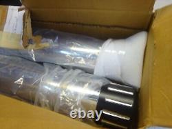 Harley Davidson BAGGER'S MULTI-FIT CHROME USED BILLET BLACK TIP EXHAUST MUFFLERS
