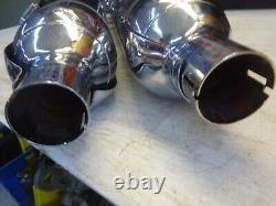 Harley Davidson BAGGER'S MULTI-FIT CHROME USED BILLET BLACK TIP EXHAUST MUFFLERS