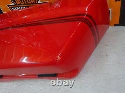 Harley Davidson BAGGER Used Genuine OEM ORANGE with DOUBLE STRIPE Saddlebag