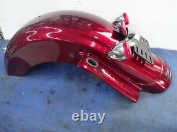 Harley Davidson Bagger FL Genuine OEM Rear Velocity Red Sunglow Fender Assembly