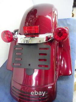 Harley Davidson Bagger FL Genuine OEM Rear Velocity Red Sunglow Fender Assembly