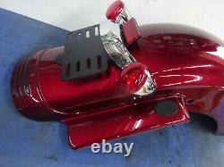 Harley Davidson Bagger FL Genuine OEM Rear Velocity Red Sunglow Fender Assembly