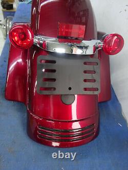 Harley Davidson Bagger FL Genuine OEM Rear Velocity Red Sunglow Fender Assembly