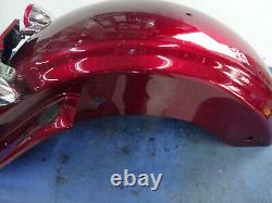 Harley Davidson Bagger FL Genuine OEM Rear Velocity Red Sunglow Fender Assembly