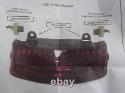 Harley Davidson Bagger Streeglides 14-L Roadglides 15-L Tri-Bar LED Fender Tip