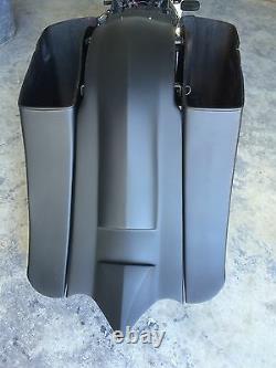 Harley Davidson Bagger Stretched 7Down 14Back Saddlebags & Fender 97-2008 FLH