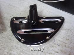 Harley Davidson Bagger's Pair Of Custom Billet & Black Half Moon Male Mount Pegs