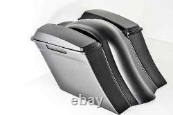 Harley Davidson Down & Out 5 Stretched Saddle Bags only Duals Bagger 09-13