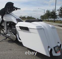Harley Davidson Down & Out Stretched Extended SaddleBags fender Touring 97-2008