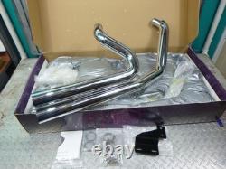 Harley Davidson Drag Style Exhaust System 86'-16' Softail Chrome BB-EXST-1001C