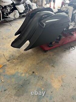Harley Davidson Flh Touring Bagger 5/9 Stretched Saddlebags & Fender 2014-2023