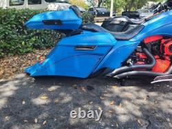 Harley Davidson Flh Touring Bagger 5/9 Stretched Saddlebags & Fender 2014-2023