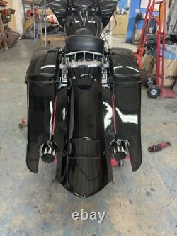 Harley Davidson Flh Touring Bagger swoop Back Stretched Saddlebags