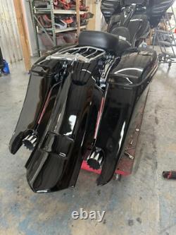 Harley Davidson Flh Touring Bagger swoop Back Stretched Saddlebags