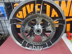 Harley Davidson STREETGLIDE BAGGER OEM 19X3.50 Used INR SPOKE MAG WHEEL WithROTORS