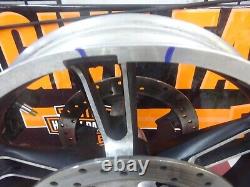 Harley Davidson STREETGLIDE BAGGER OEM 19X3.50 Used INR SPOKE MAG WHEEL WithROTORS