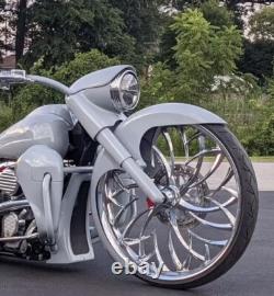 Harley Davidson Softail & Road King Extended Stretched Headlight Nacelle Bagger