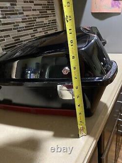 Harley Davidson Style Chopped Tour Pack Trunk Vivid Black Fits All Tour Models