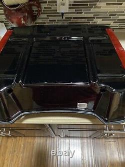 Harley Davidson Style Chopped Tour Pack Trunk Vivid Black Fits All Tour Models